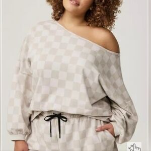 Torrid Checkered Off-the-shoulder Top